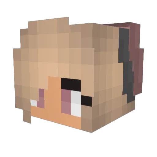 __emily Minecraft avatar head, 3D render