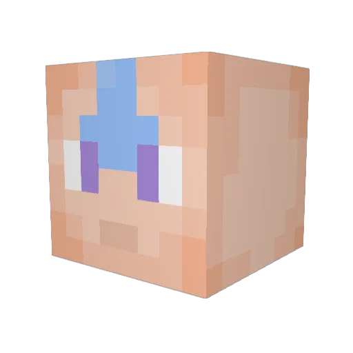 __gingerplays__ Minecraft avatar head, 3D render