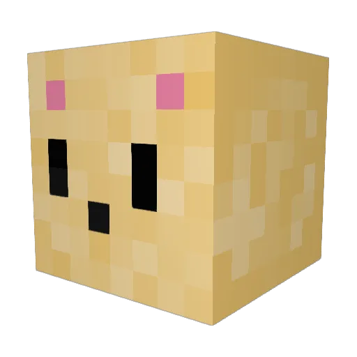 __gingerr__ Minecraft avatar head, 3D render