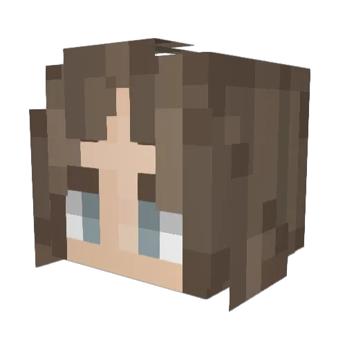 __hellboy Minecraft avatar head, 3D render