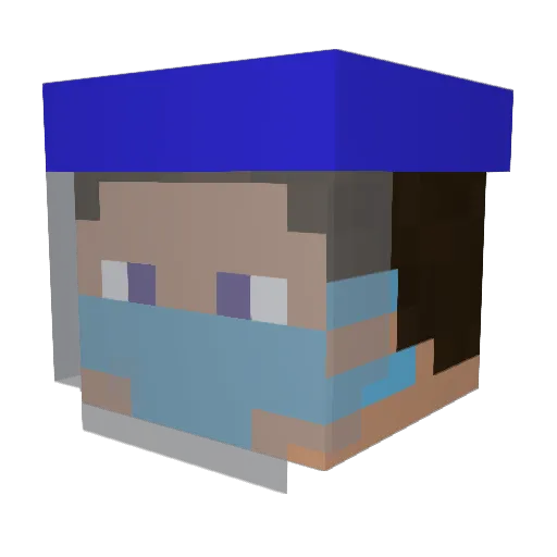 __hohoho__ Minecraft avatar head, 3D render