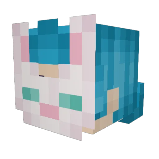 __hybr1d Minecraft avatar head, 3D render