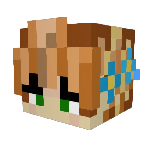 __jaffy Minecraft avatar head, 3D render
