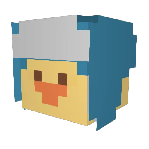 __kaos Minecraft avatar head, 3D render