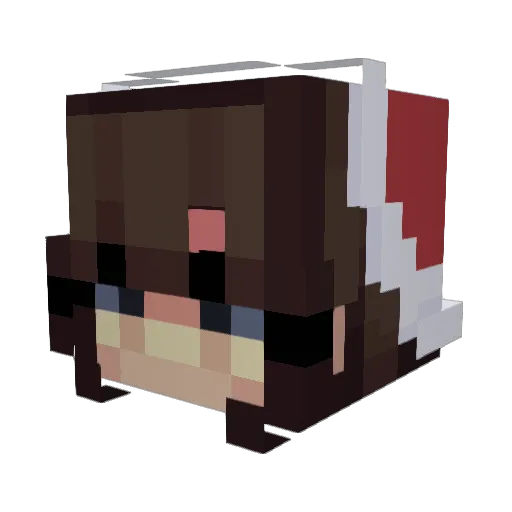 __koni Minecraft avatar head, 3D render