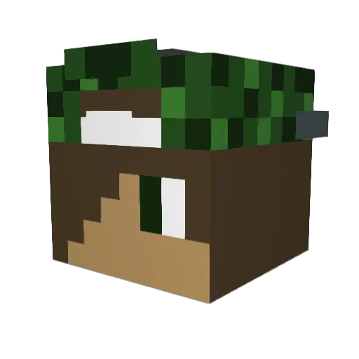__lumos__ Minecraft avatar head, 3D render