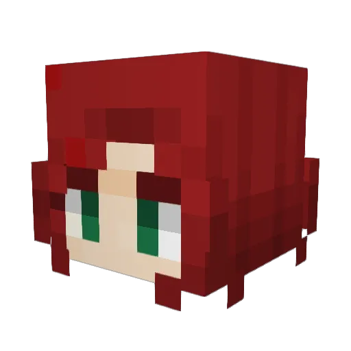 __mally Minecraft avatar head, 3D render