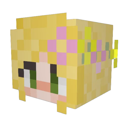 __marigold__ Minecraft avatar head, 3D render