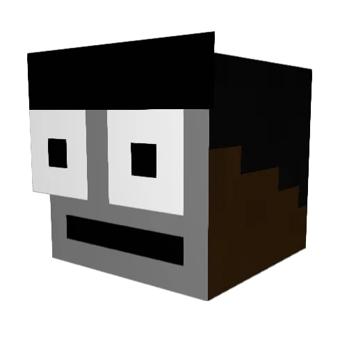 __mefedron Minecraft avatar head, 3D render