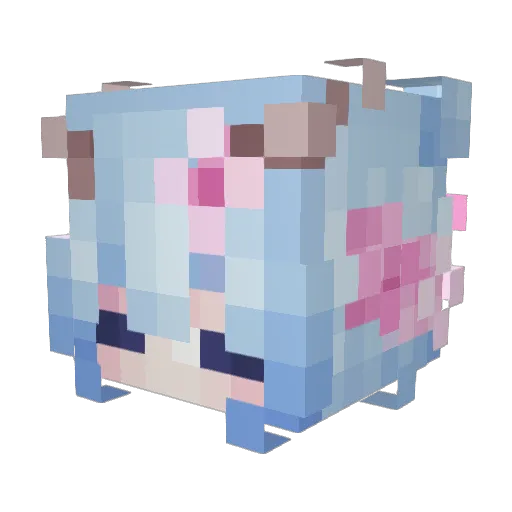 __meii_ Minecraft avatar head, 3D render