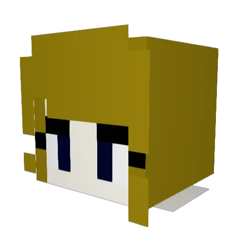 __mellow__ Minecraft avatar head, 3D render