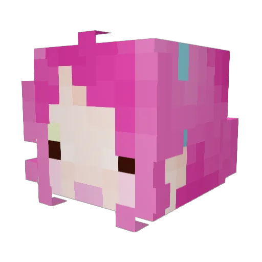 __miiki Minecraft avatar head, 3D render