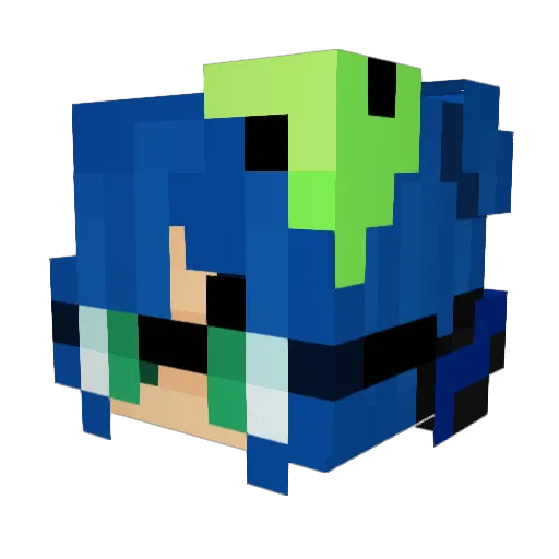 __miky__ Minecraft avatar head, 3D render