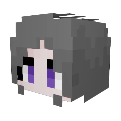 __minging Minecraft avatar head, 3D render