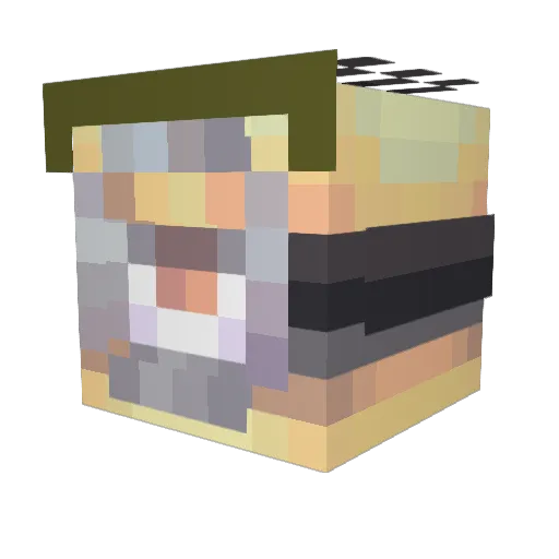 __miya__ Minecraft avatar head, 3D render