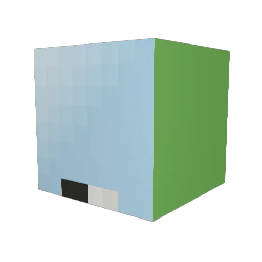 __mjk__ Minecraft avatar head, 3D render