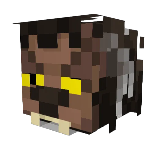 __mogwai__ Minecraft avatar head, 3D render