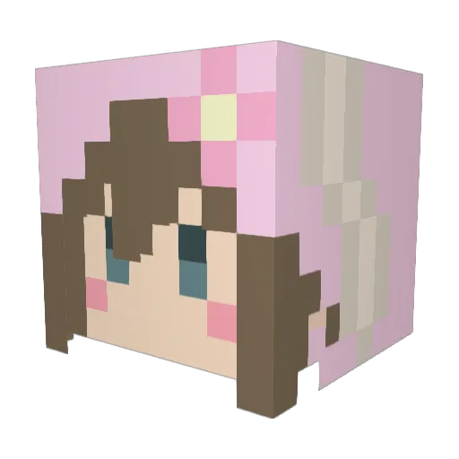 __moi Minecraft avatar head, 3D render