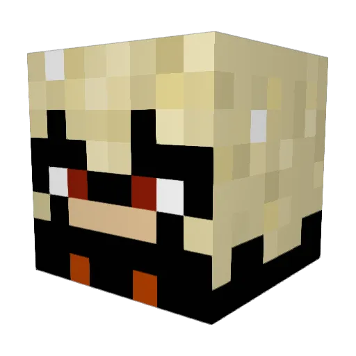 __moss_ Minecraft avatar head, 3D render