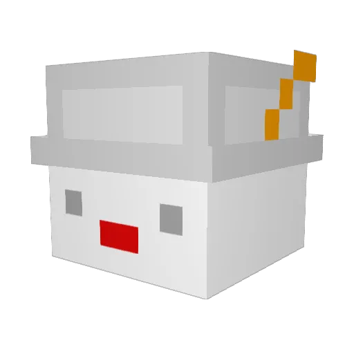 __muu Minecraft avatar head, 3D render