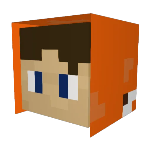 __nemo___ Minecraft avatar head, 3D render