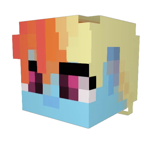 __ols Minecraft avatar head, 3D render