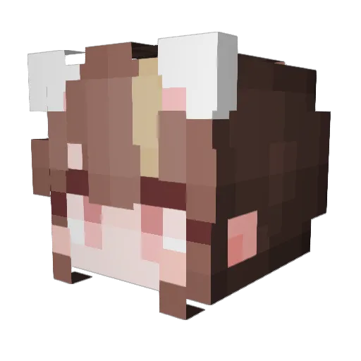 __pekoo Minecraft avatar head, 3D render