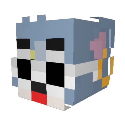 __ryukk__ Minecraft avatar head, 3D render