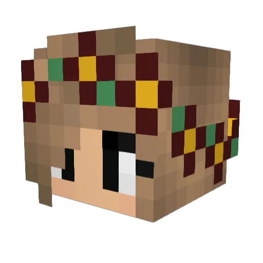 __sheik__ Minecraft avatar head, 3D render