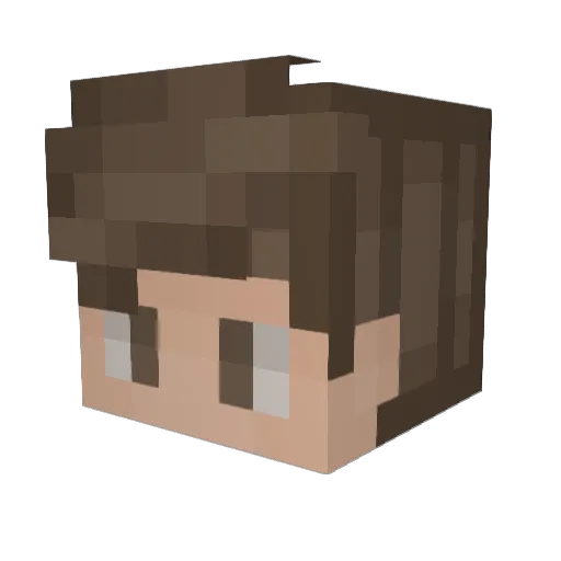 __st6__ Minecraft avatar head, 3D render