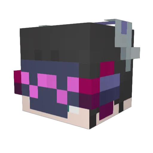 __tetsu__ Minecraft avatar head, 3D render