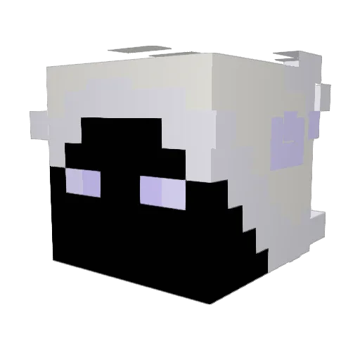 __ulu__ Minecraft avatar head, 3D render