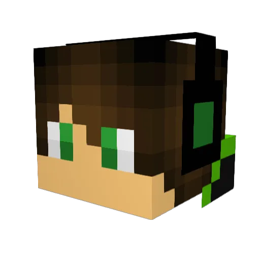 __uzzu_ Minecraft avatar head, 3D render