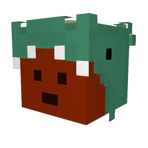 __waka Minecraft avatar head, 3D render