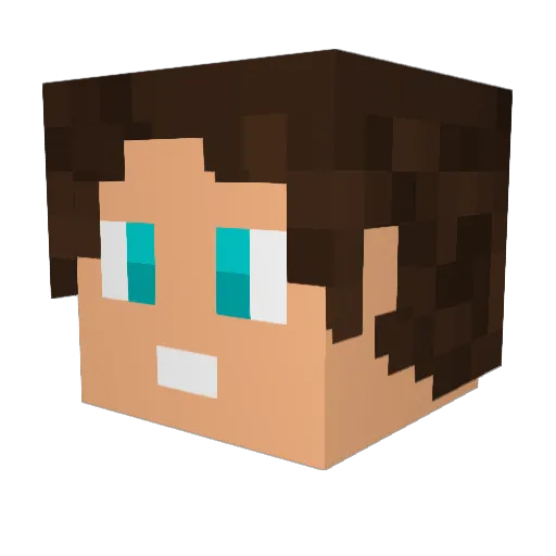 __waleed__ Minecraft avatar head, 3D render
