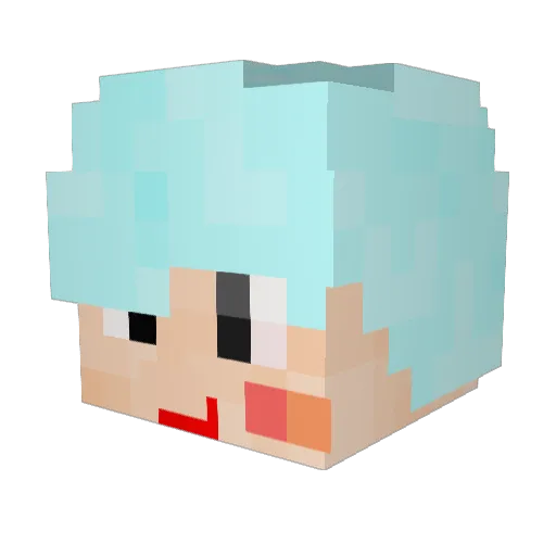 __whitefox Minecraft avatar head, 3D render