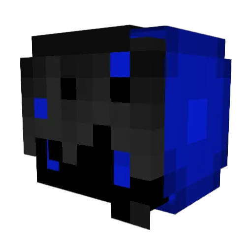 __xDark Minecraft avatar head, 3D render