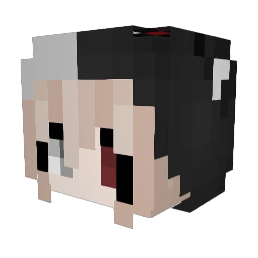 __yanagii Minecraft avatar head, 3D render