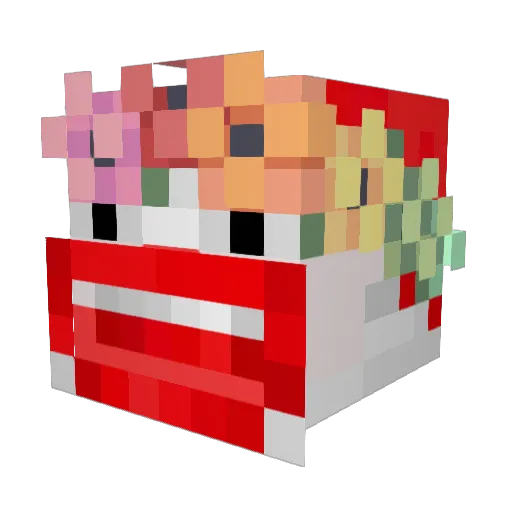 __z_z Minecraft avatar head, 3D render