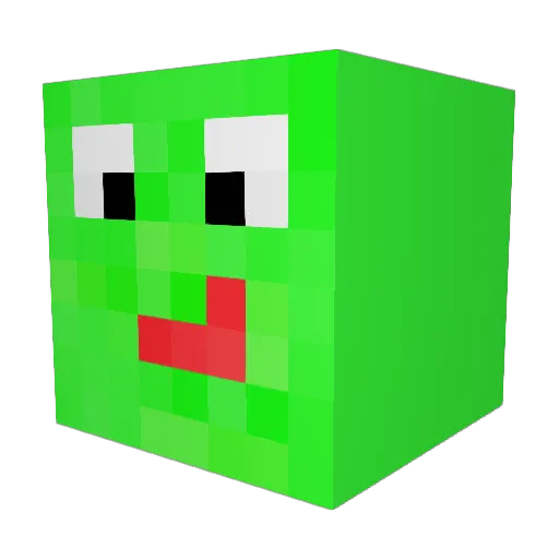 __zielony__ Minecraft avatar head, 3D render