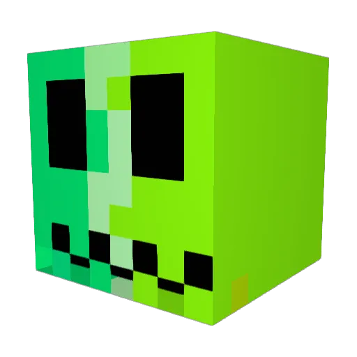 _aDer Minecraft avatar head, 3D render