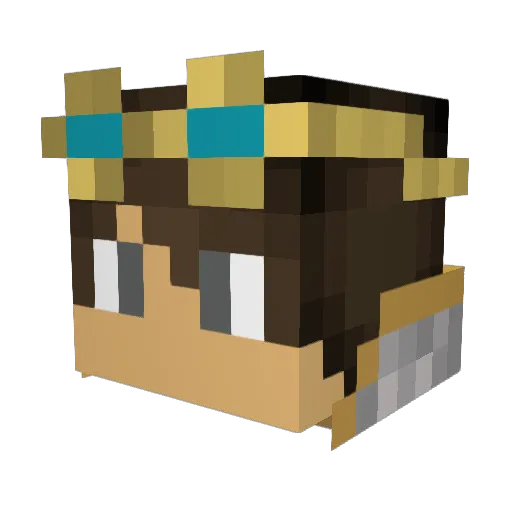 _aFrayd_ Minecraft avatar head, 3D render