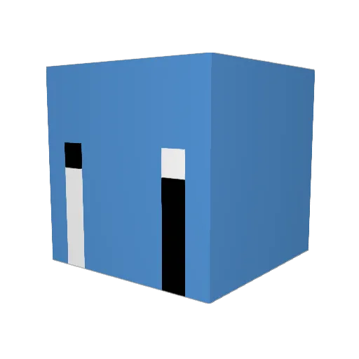 _aWAFFLEgod Minecraft avatar head, 3D render