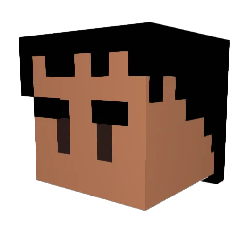 _a_guy Minecraft avatar head, 3D render