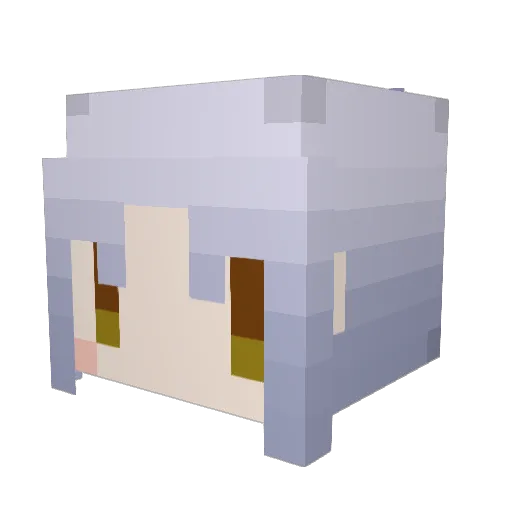 _aaa Minecraft avatar head, 3D render