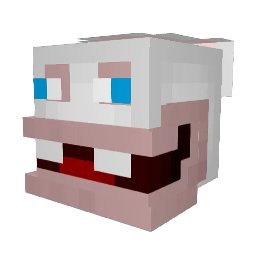 _aaronn Minecraft avatar head, 3D render