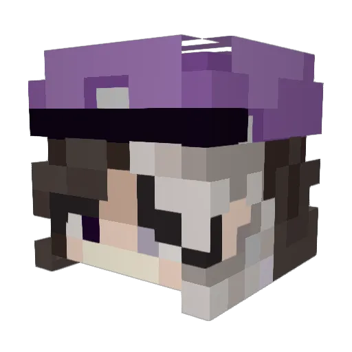 _aav_ Minecraft avatar head, 3D render