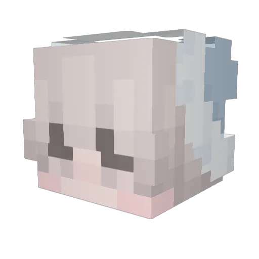 _achromatix_ Minecraft avatar head, 3D render