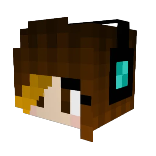 _add_an_e_ Minecraft avatar head, 3D render