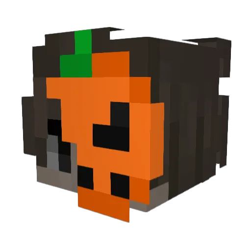 _ae0m Minecraft avatar head, 3D render